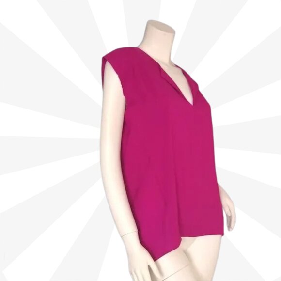 New York & Company Pink Henley Neckline Short Sleeve Knit Tunic Blouse Size XS - Picture 2 of 6